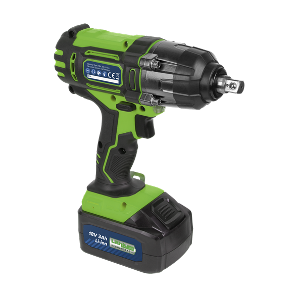 Sealey Cordless Impact Wrench 18V 1/2"S 3AHLi-ion