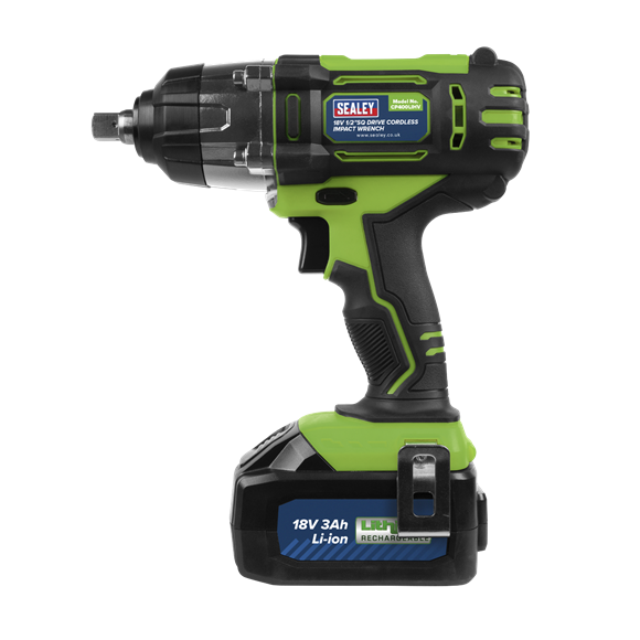 Sealey Cordless Impact Wrench 18V 1/2"S 3AHLi-ion