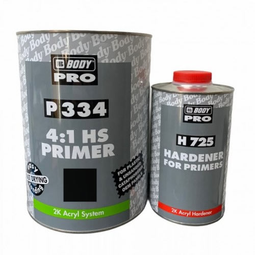 HB Body P334 2K Primer 4ltr Kit Black