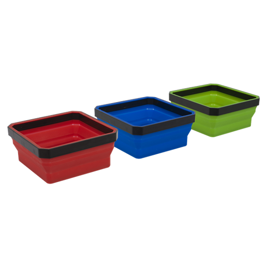 Sealey Collapsible Magnetic Parts Tray Set (3pc)