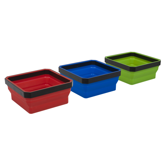 Sealey Collapsible Magnetic Parts Tray Set (3pc)