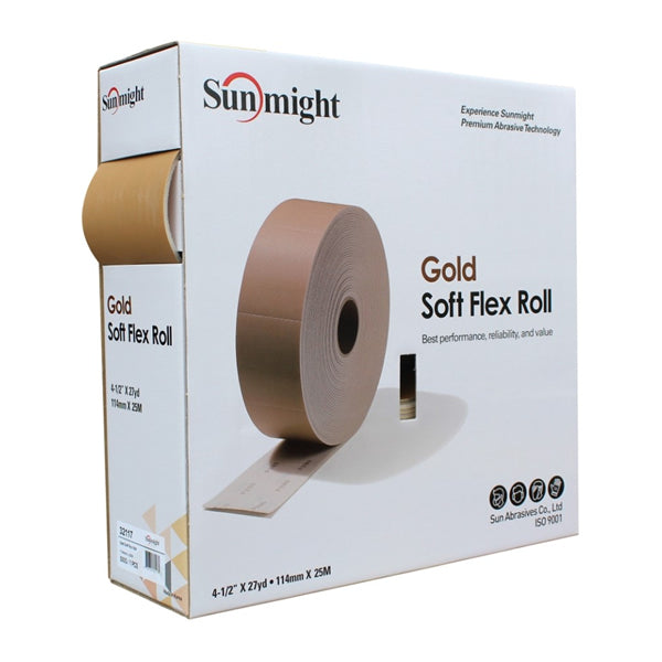 Sunmight Gold Softflex Roll Foam Backed Sanding Pads 114mm x 25m