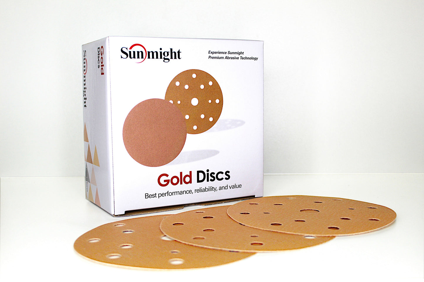 Sunmight Gold DA Sanding Discs 15 Holes 150mm (100 pack)