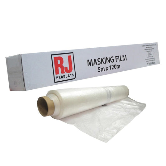 Sunmight RJ Clear Masking Film, 5m x 120 m – Clear Polythene Sheeting Roll
